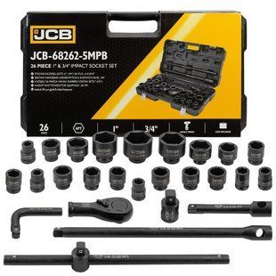 Набір інструментів ударних 26 од. 3/4", 1" (6гр.) JCB Tools JCB-68262-5MPB 59043 фото