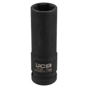 Головка торцевая ударная глубокая тонкостенная 1/2&rdquo; 17 мм (6-гранная) JCB Tools JCB-4458517TH 59528 фото