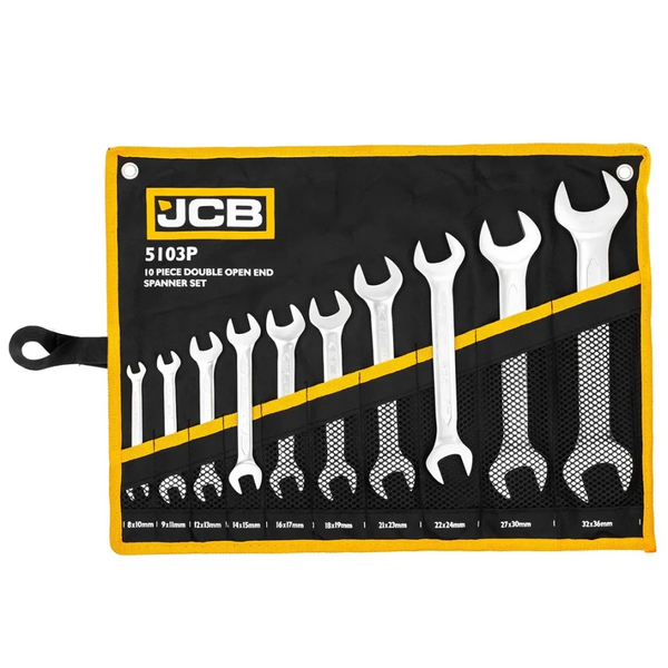 набор рожковых ключей в чехле 10 ед. (8-36 мм) JCB Tools JCB-5103P 61295 фото