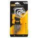 Haбіp Г-подіб. ключів TORX 9 од. (T10H-T50H) JCB Tools JCB-5098 59315 фото 1