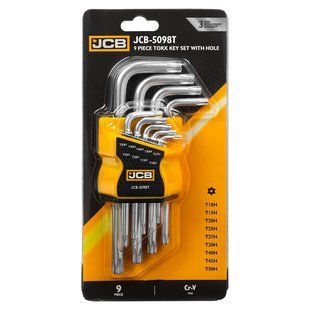 Haбіp Г-подіб. ключів з отвором TORX 9 од. (T10H-T50H) JCB Tools JCB-5098T 59316 фото