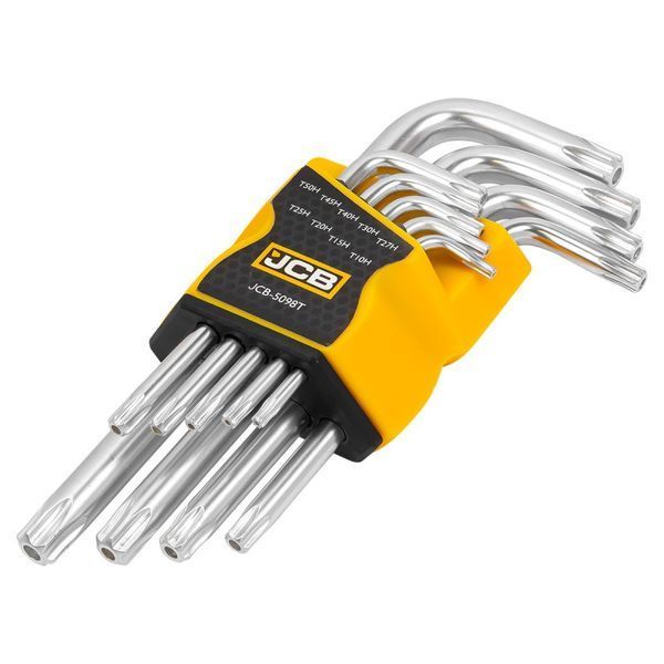 Haбир Г-подоб. ключей с отверстием TORX 9 ед. (T10H-T50H) JCB Tools JCB-5098T 59316 фото