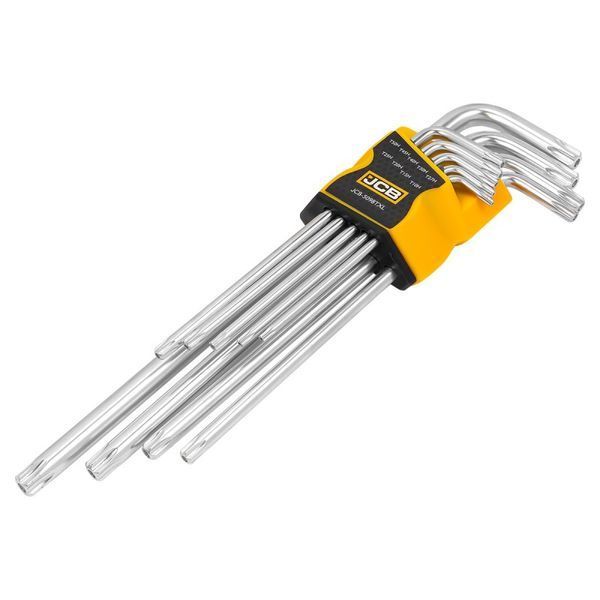 Haбир Г-подоб. ключей удлиненных с отверстием TORX 9 ед. (T10H-T50H) JCB Tools JCB-5098TXL 59317 фото
