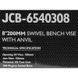 Тиски стальные поворотные с наковальней 8" (200мм) JCB Tools JCB-6540308 58992 фото 6