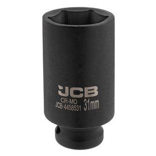 Головка торцевая ударная глубокая 1/2" 31 мм (6-гранная) JCB Tools JCB-4458531 59491 фото