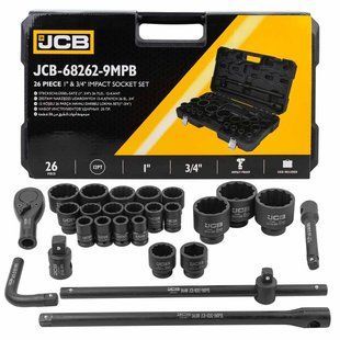 Набір інструментів ударних 26 од. 3/4", 1" (12гр.) JCB Tools JCB-68262-9MPB 59044 фото