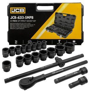 Набор инструментов ударных 21 ед. 3/4" (6гр.) JCB Tools JCB-6213-5MPB 59075 фото