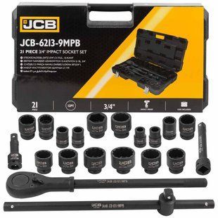 Набор инструментов ударных 21 ед. 3/4" (12гр.) JCB Tools JCB-6213-9MPB 59076 фото