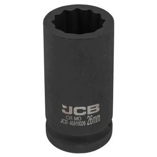 Головка торцевая ударная глубокая 3/4" 26 мм (12-гранная) JCB Tools JCB-46810026 60582 фото