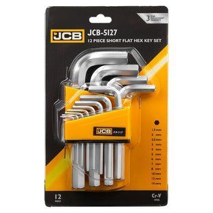 Haбир Г-подоб. ключей HEX 12 ед. (1,5-14 мм) JCB Tools JCB-5127 59319 фото
