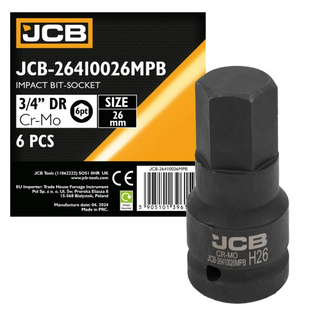Головка-біта ударна HEX 3/4" 26 мм JCB Tools JCB-26410026MPB 59520 фото
