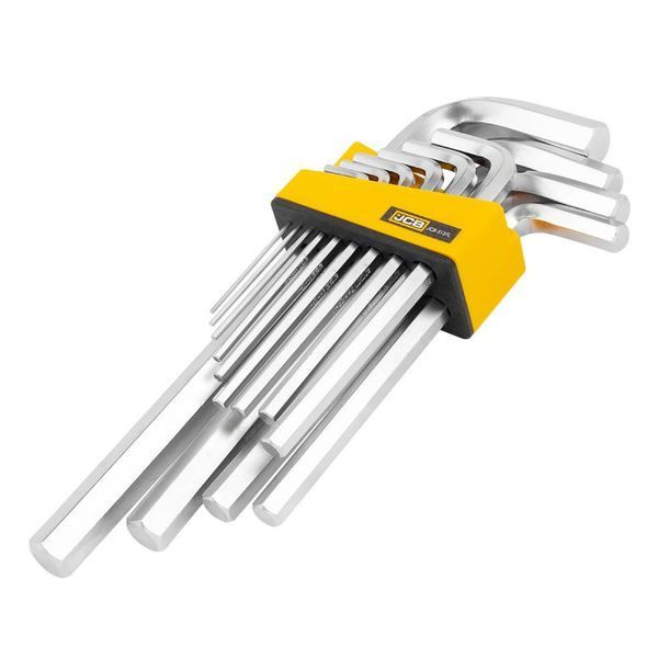 Haбир Г-подоб. ключей удлиненных HEX 13 ед. (2 мм-19 мм) JCB Tools JCB-5137L 59321 фото