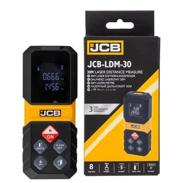 Лазерный дальномер JCB Tools 30 м JCB-LDM-30 56916 фото