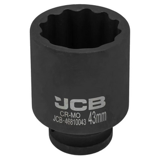 Головка торцевая глубокая ударная 3/4" 43 мм (12-гранная) JCB Tools JCB-46810043 60588 фото