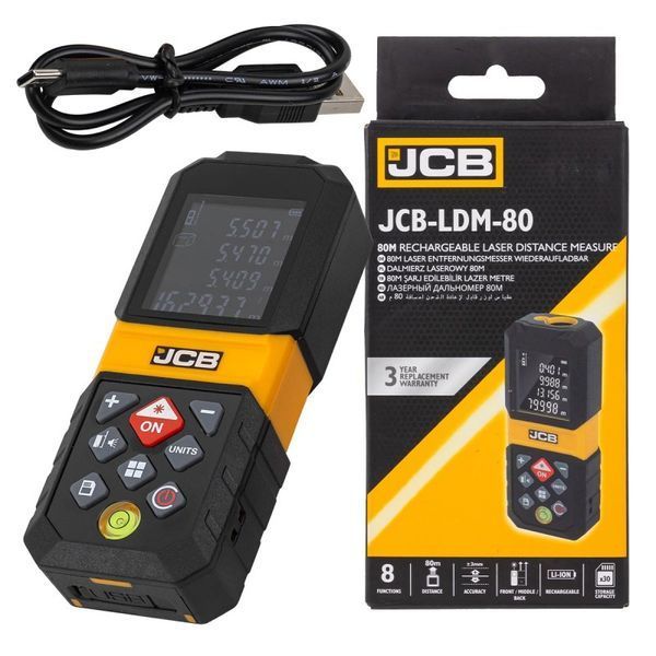 Лазерный дальномер JCB Tools 80 м JCB-LDM-80 56918 фото