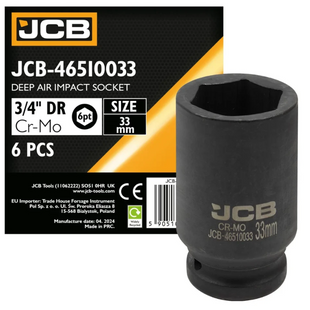 Головка торцевая ударная глубокая 3/4" 33 мм (6-гранная) JCB Tools JCB-46510033 59813 фото