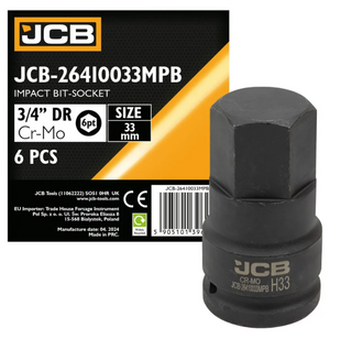Головка-біта ударна HEX 3/4" 33 мм JCB Tools JCB-26410033MPB 59794 фото