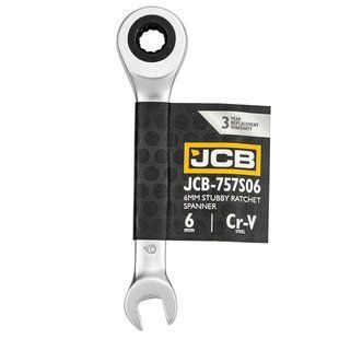 Ключ гайковий короткий з тріскачкою 6 мм JCB Tools JCB-757S06 58200 фото