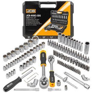 набор инструментов 108 ед. 1/4", 3/8" (6-гр.) (4-22 мм) JCB Tools JCB-41082-5DS 59719 фото