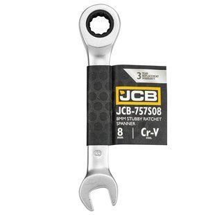 Ключ гайковий короткий з тріскачкою 8 мм JCB Tools JCB-757S08 58201 фото