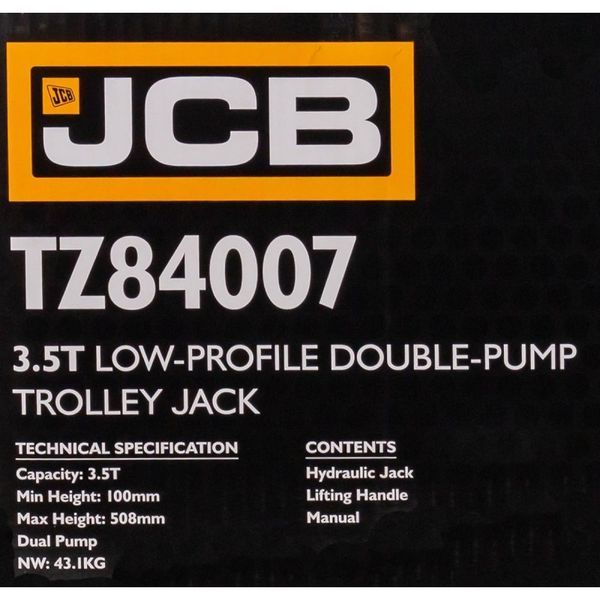 Домкрат подкатной гидравлический 3,5т JCB Tools JCB-TZ84007 58060 фото