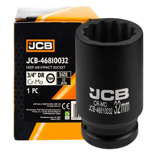 Головка торцевая ударная глубокая 3/4" 32 мм (12-гранная) JCB Tools JCB-46810032 64924 фото