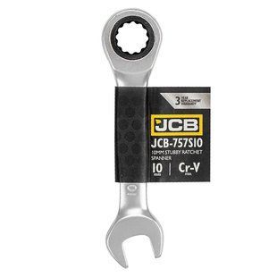 Ключ гайковий короткий з тріскачкою 10 мм JCB Tools JCB-757S10 58203 фото
