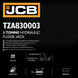 Домкрат подкрученный гидравлический 3т JCB Tools JCB-TZA830003 59877 фото 5