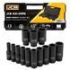 набор головок ударных глубоких 13 ед. 1/2" (6-гр.) JCB Tools JCB-4131-5MPB 60548 фото 1