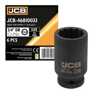 Головка торцева ударна глибока 3/4" 33 мм (12-гранна) JCB Tools JCB-46810033 59834 фото