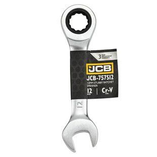 Ключ гайковий короткий з тріскачкою 12 мм JCB Tools JCB-757S12 58205 фото