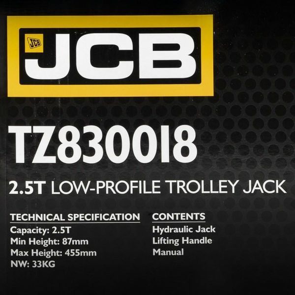 Домкрат подкатной гидравлический 2,5т JCB Tools JCB-TZ830018 58059 фото