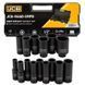 набор головок ударных глубоких 15 ед. 1/2" (6-гр.) JCB Tools JCB-4166D-5MPB 60550 фото 1