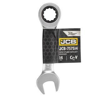 Ключ гайковий короткий з тріскачкою 14 мм JCB Tools JCB-757S14 58207 фото