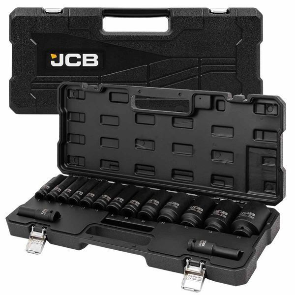 набор головок ударных глубоких 15 ед. 1/2" (12-гр.) JCB Tools JCB-4166D-9MPB 60551 фото