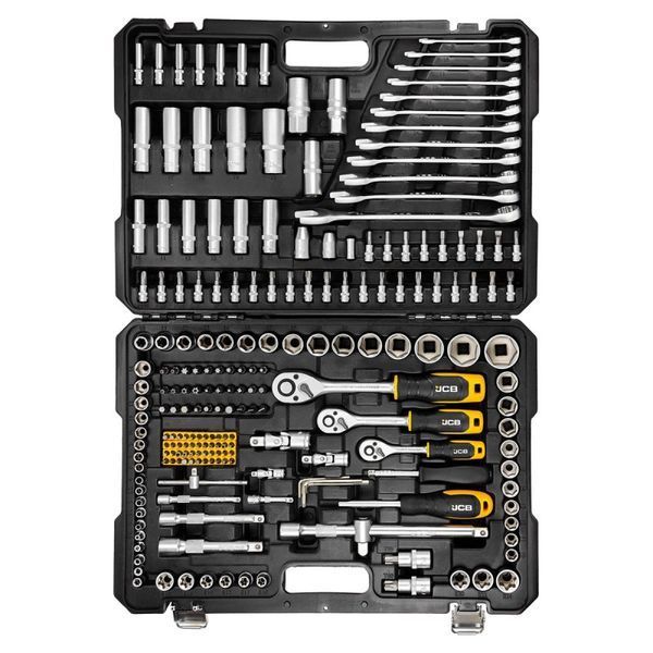Набір інструментів 216 од. 1/4", 3/8", 1/2" ( 6гр.) JCB Tools JCB-38841 56912 фото