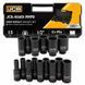 набор головок ударных глубоких 15 ед. 1/2" (12-гр.) JCB Tools JCB-4166D-9MPB 60551 фото 1