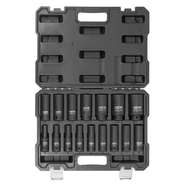 набор головок ударных глубоких 16 ед. 1/2" (6-гр.) JCB Tools JCB-4169-5MPB 60552 фото
