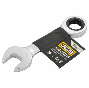 Ключ гайковий короткий з тріскачкою 16 мм JCB Tools JCB-757S16 58209 фото