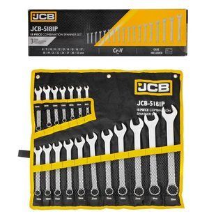набор ключей рожково-накидных в чехле 18 ед. (8-32 мм) JCB Tools JCB-5181P 57164 фото