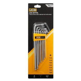 Набір Г-подіб. ключів екстра довгих з отвором TORX 7 од. (T10H-T40H) JCB Tools JCB-5071TXL 59737 фото