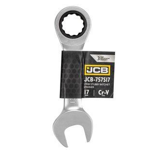 Ключ гайковий короткий з тріскачкою 17 мм JCB Tools JCB-757S17 58210 фото