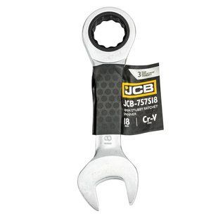 Ключ гайковий короткий з тріскачкою 18 мм JCB Tools JCB-757S18 58211 фото