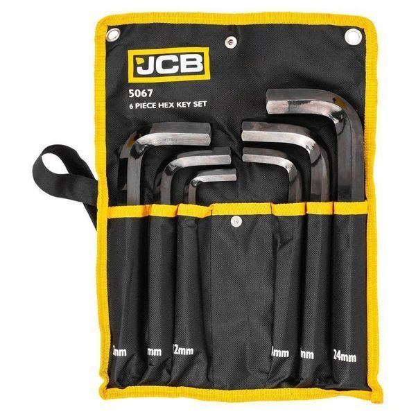 Haбир Г-подоб. ключей HEX 6 ед. (12-24 мм) в чехле JCB Tools JCB-5067 60959 фото