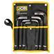 Haбир Г-подоб. ключей HEX 6 ед. (12-24 мм) в чехле JCB Tools JCB-5067 60959 фото 2