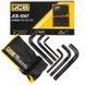 Haбир Г-подоб. ключей HEX 6 ед. (12-24 мм) в чехле JCB Tools JCB-5067 60959 фото 1