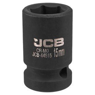Головка торцевая ударная 1/2" 15 мм (6-гранная) JCB Tools JCB-44515 59449 фото
