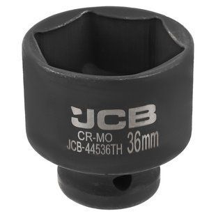 Головка торцевая ударная тонкостенная 1/2" 36мм (6-гранная) JCB Tools JCB-44536TH 59522 фото