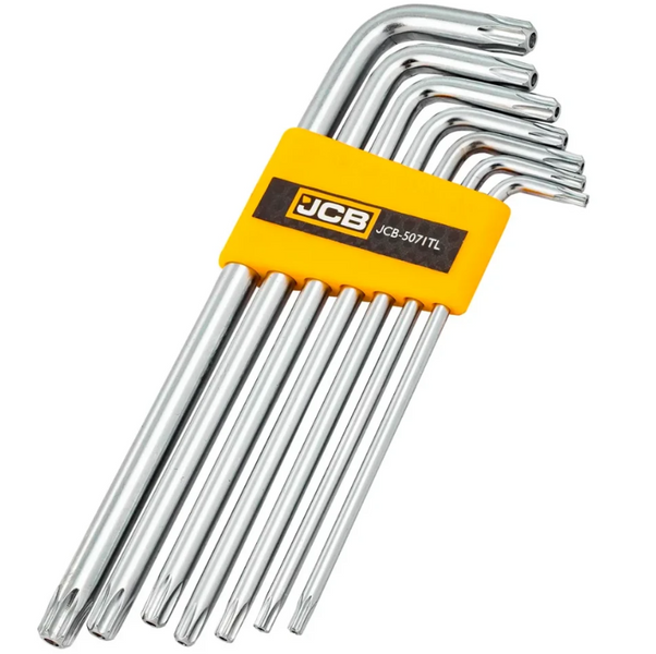 Haбир Г-подоб. ключей удлиненных с отверстием TORX 7 ед. (T10H-T40H) JCB Tools JCB-5071TL 60962 фото