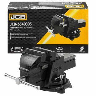 Тиски стальные поворотные с наковальней 5" (125мм) JCB Tools JCB-6540305 58990 фото